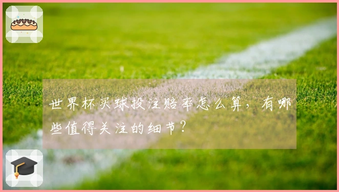 世界杯买球投注赔率怎么算，有哪些值得关注的细节？