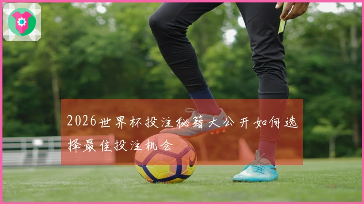 2026世界杯投注秘籍大公开如何选择最佳投注机会